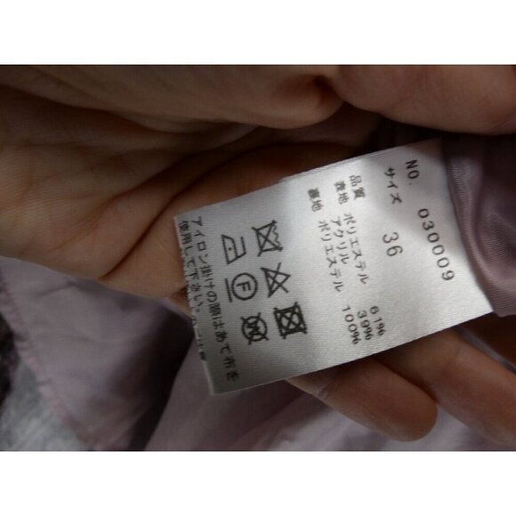 31 Sons de mode Japanese Pink Tweed Midi skirt Size XS‎ Flare Feminine Coquette - Picture 7 of 8